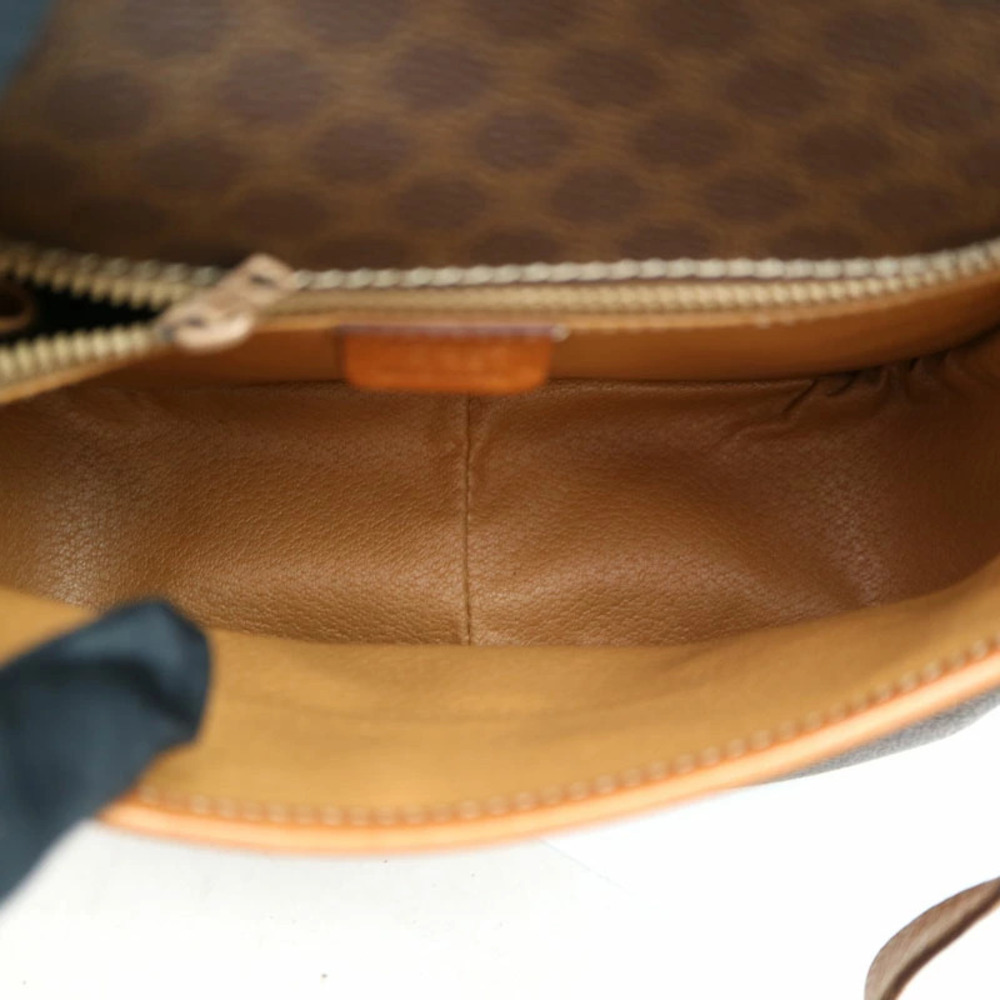 CELINE Macadam shoulder bag brown leather - Picture 6 of 6